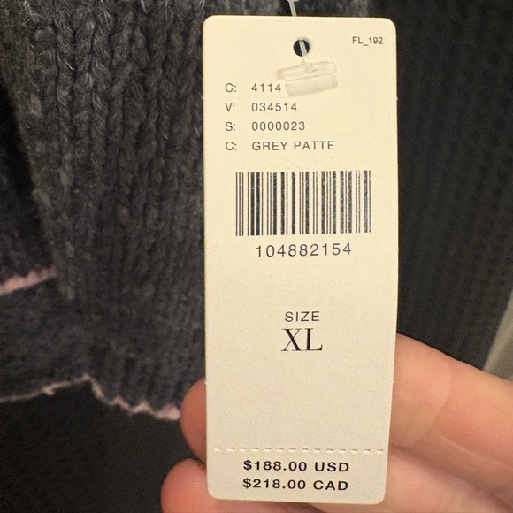 Anthropologie The Jesse Dog Icon Cardigan Sweater Pilcro XL French Bulldog NWT - Picture 7 of 8